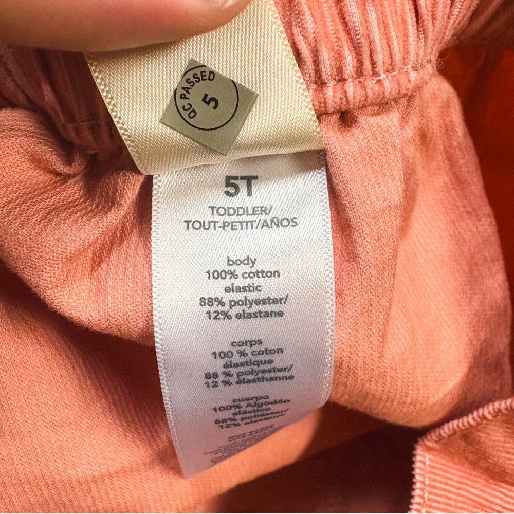 NWT Oshkosh Pink Corduroy Button Front Pull-on Skirt Toddler Girls 5T